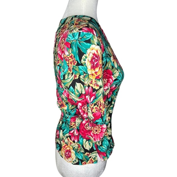 Retro Vintage Floral Button-Up Blouse 80’s - Picture 6 of 6